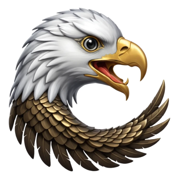 Silver Elder Scrolls Online eagle eating its tail Ouroboro sticker