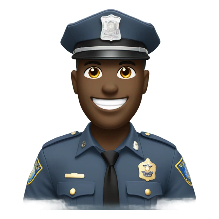 New York State trooper laughing sticker