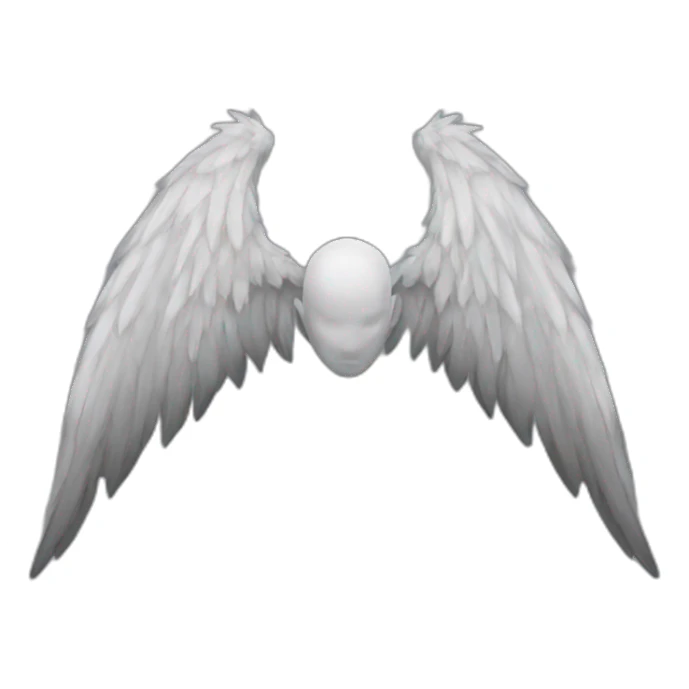 half angel half devil wing sticker