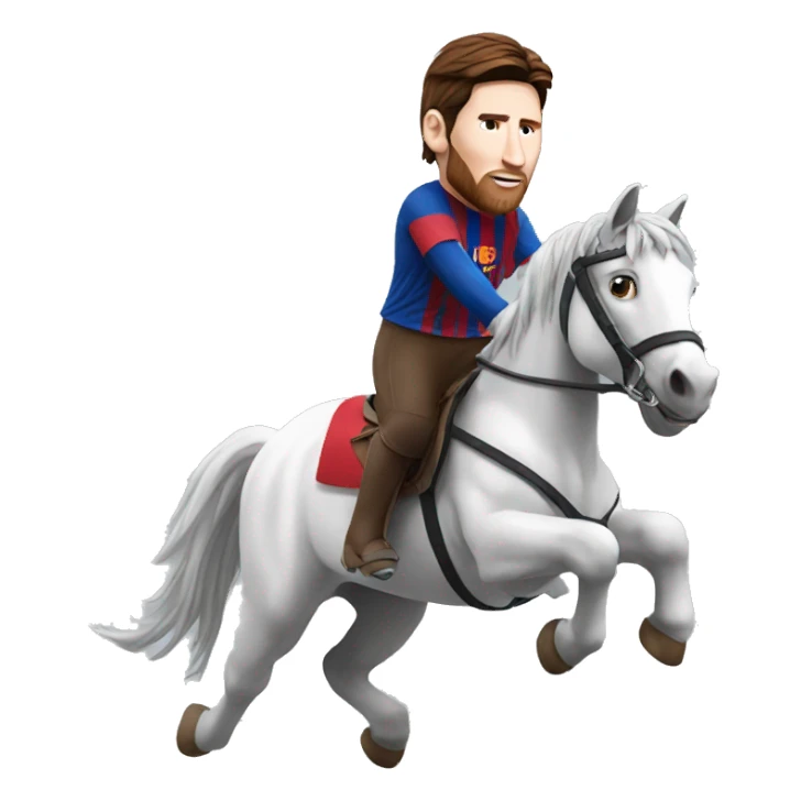 Messi sur un cheval sticker