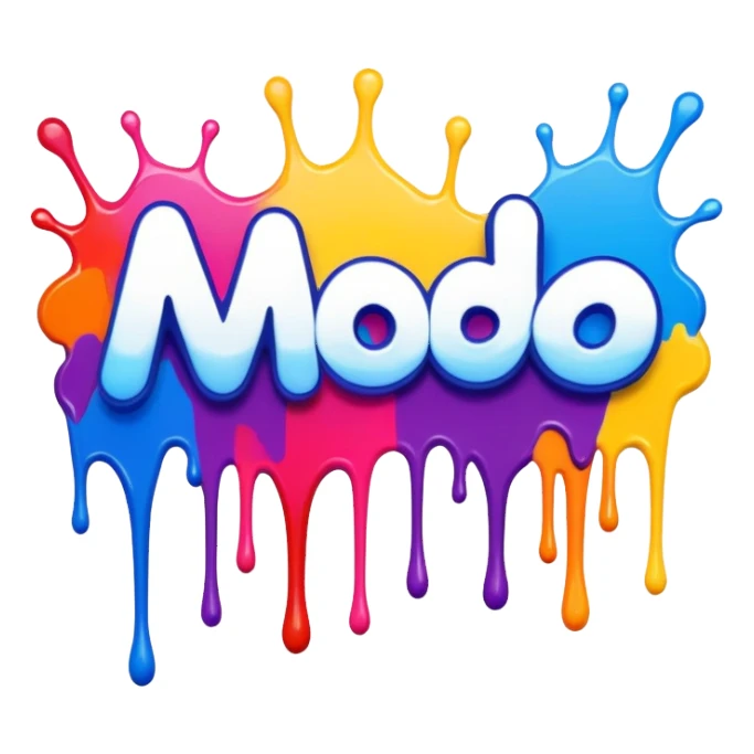 Graffiti the word mod with drippy paint  sticker