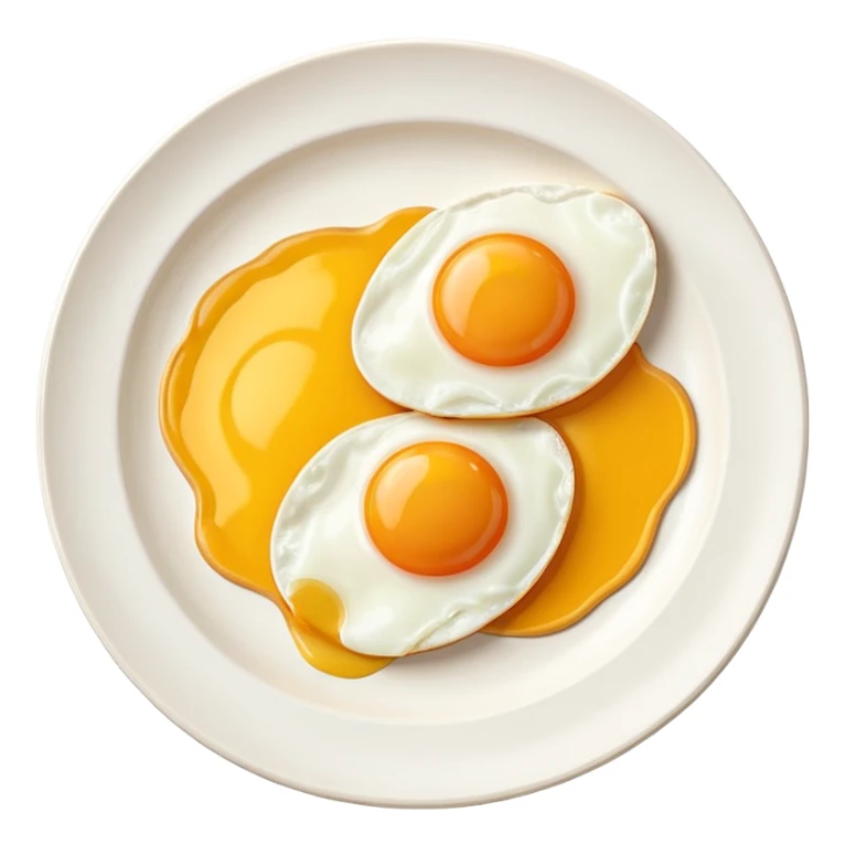 Two fried Eggs in a plate sticker
