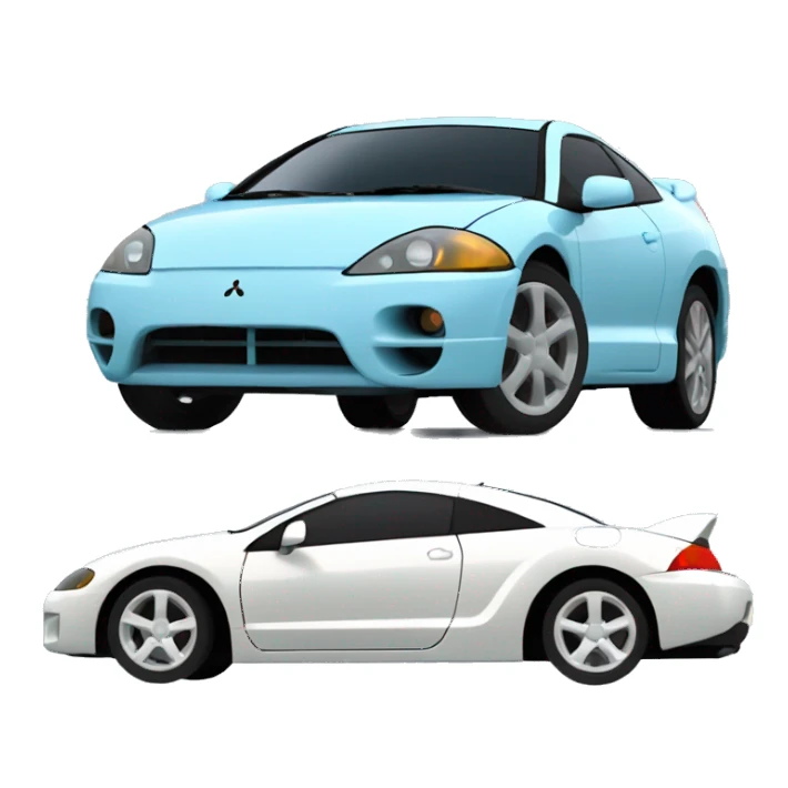 LIGHT BLUE 2004 Mitsubishi Eclipse GTS sticker