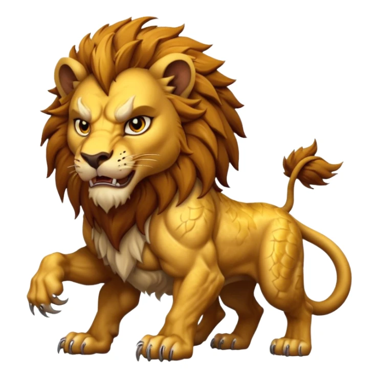 make a hyper realistic mythical lion creature with great detail sticker
