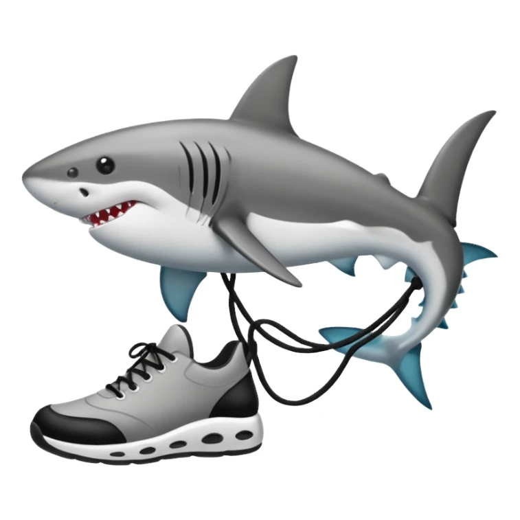 Tiburón con zapatos sticker
