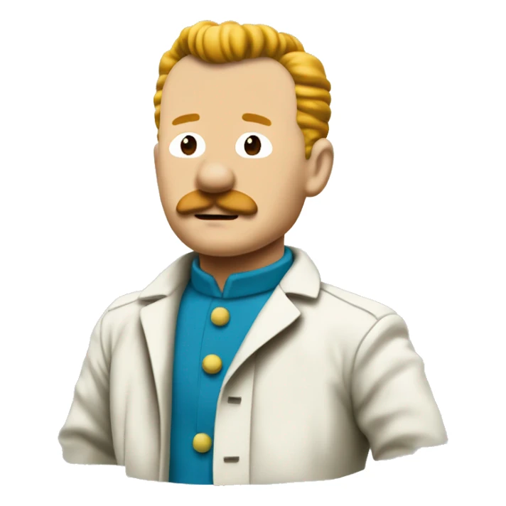 Tintin pixel art sticker