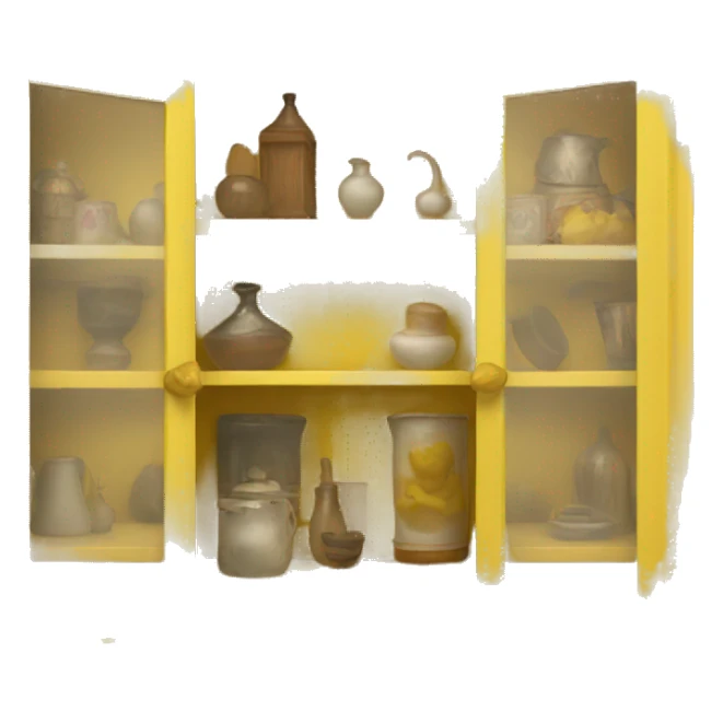 yellow cabinet sticker