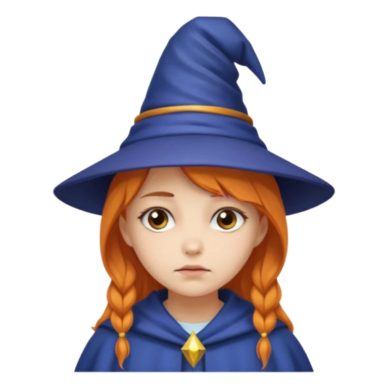 sad wizards in hat girl sticker