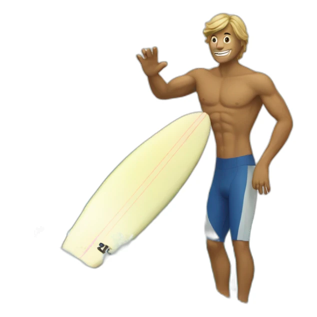 Surfer un a wave sticker