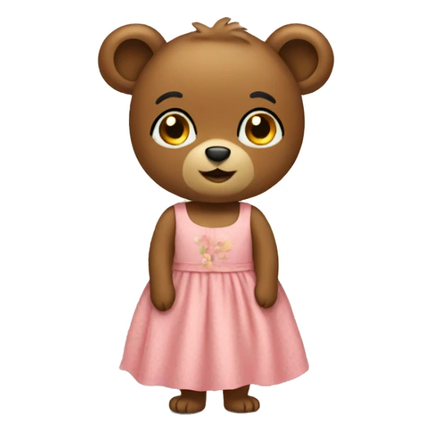 Bear in dress sticker