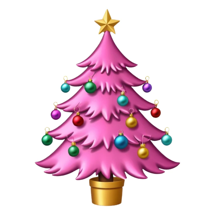 Christmas tree pink sticker