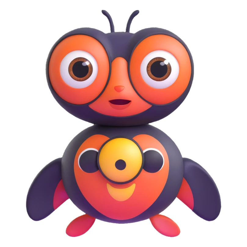 Pixar character with big eyes sticker
