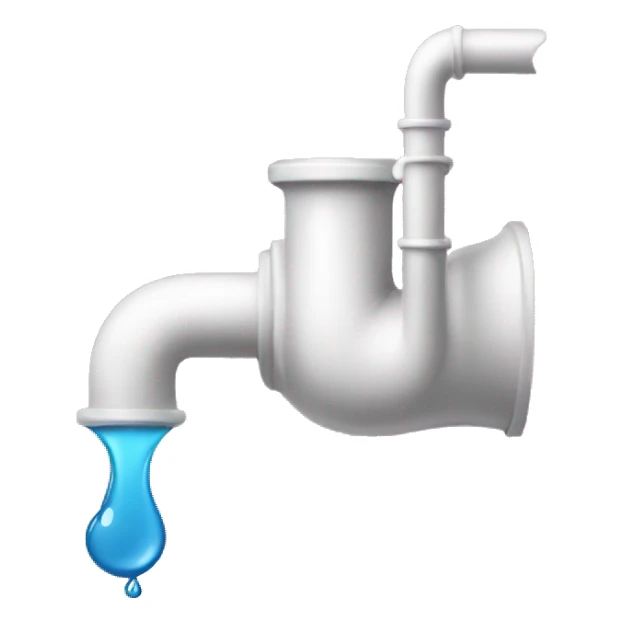 draining white pipe leaking ppink liquid sticker