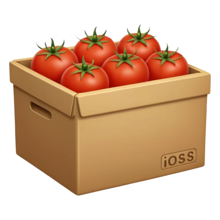 A box of tomatoes sticker