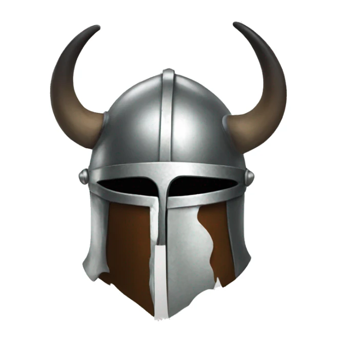 scandinavian helmet with silver horns sticker
