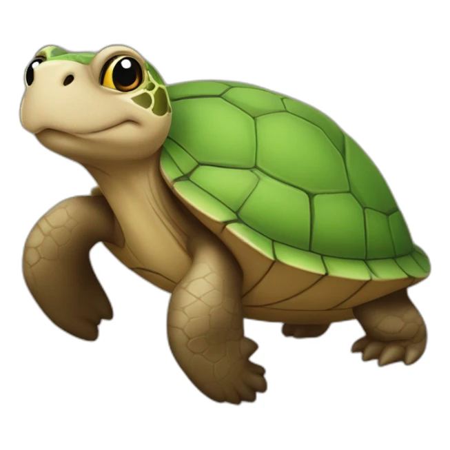 Tortue sur une loutre sticker