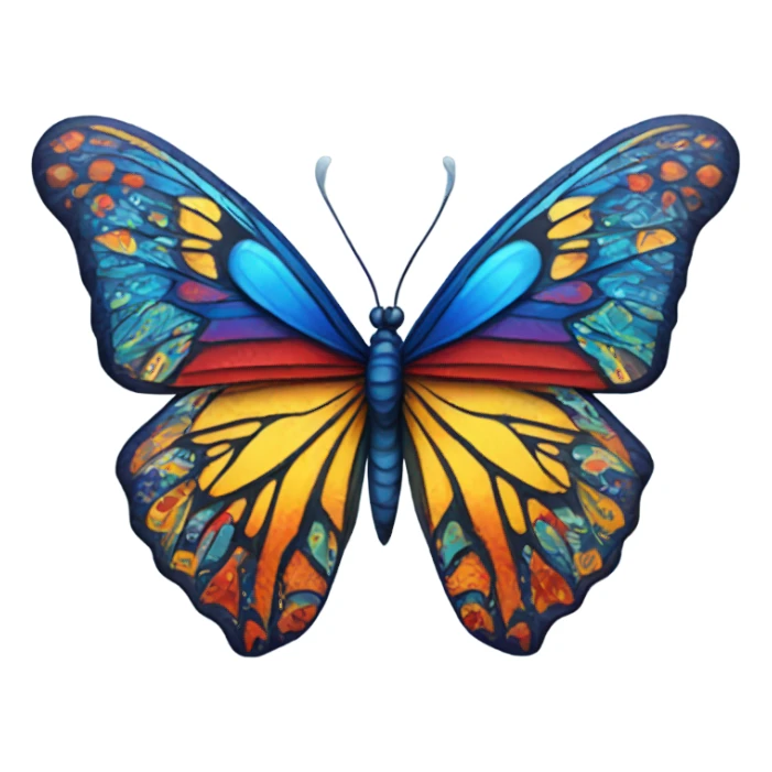 Butterfly colored sticker