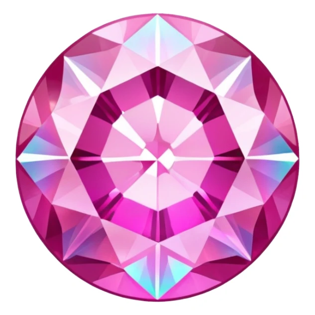 Pink Holographic Zircon Round sticker