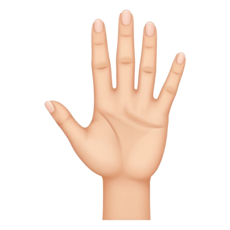 hand from the top with five fingers, make women hand sticker