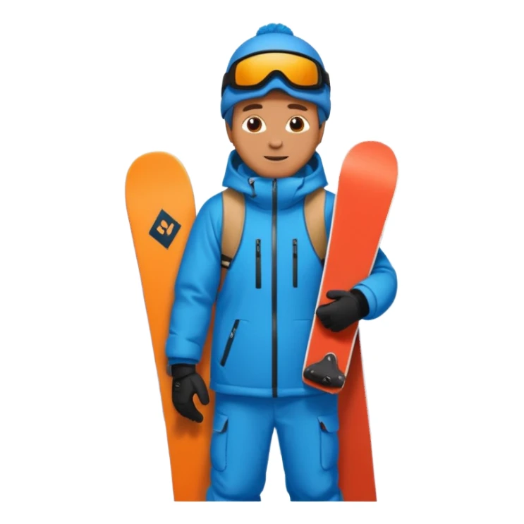 man snowboarding in the mountains sticker