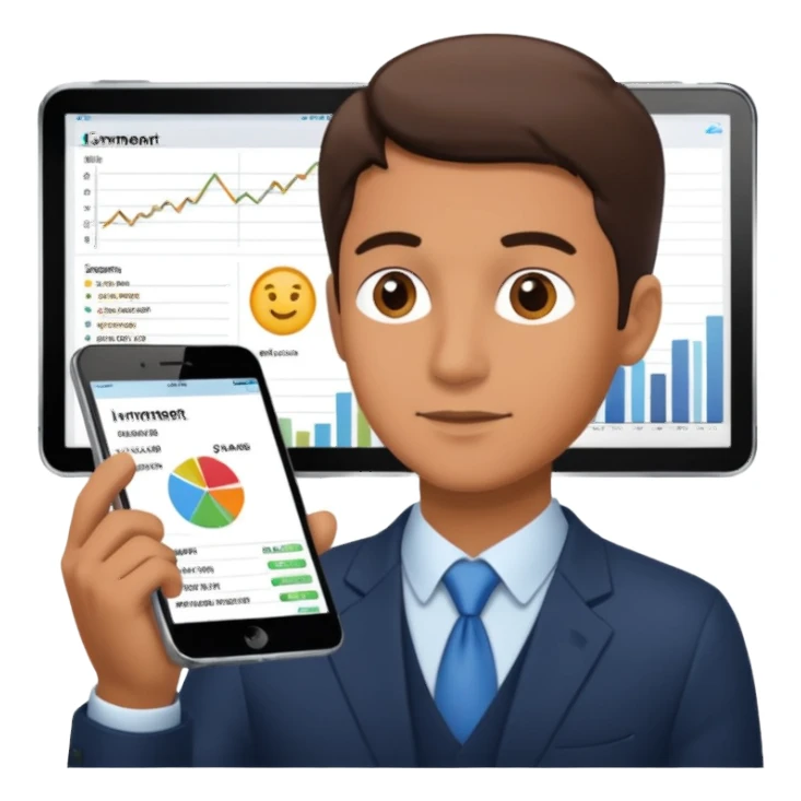 customized investment plan with man sticker