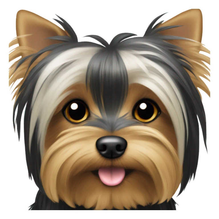 yorkie parti white black sticker