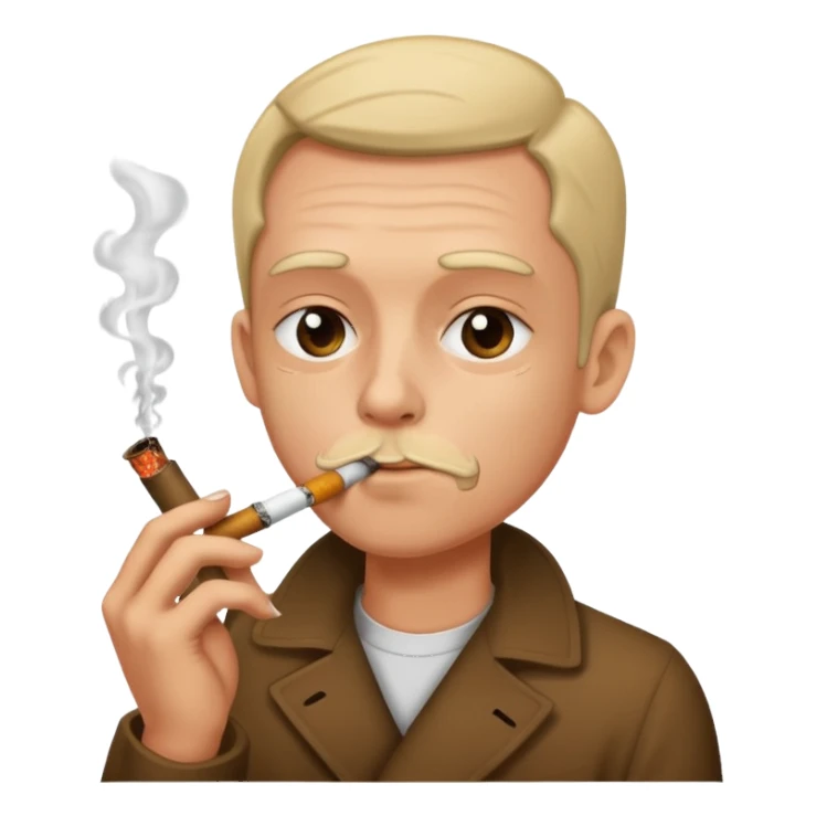 Emoji smoking crack pipe sticker