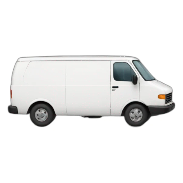 White delivery van sticker