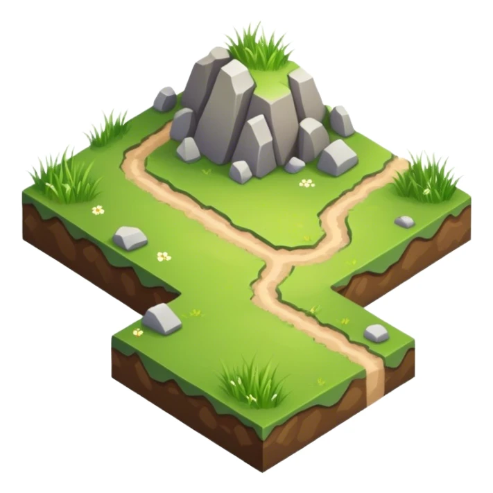 isometric terrain single land tile sticker