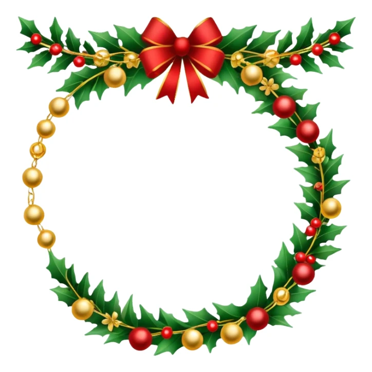 decorative holiday garland sticker