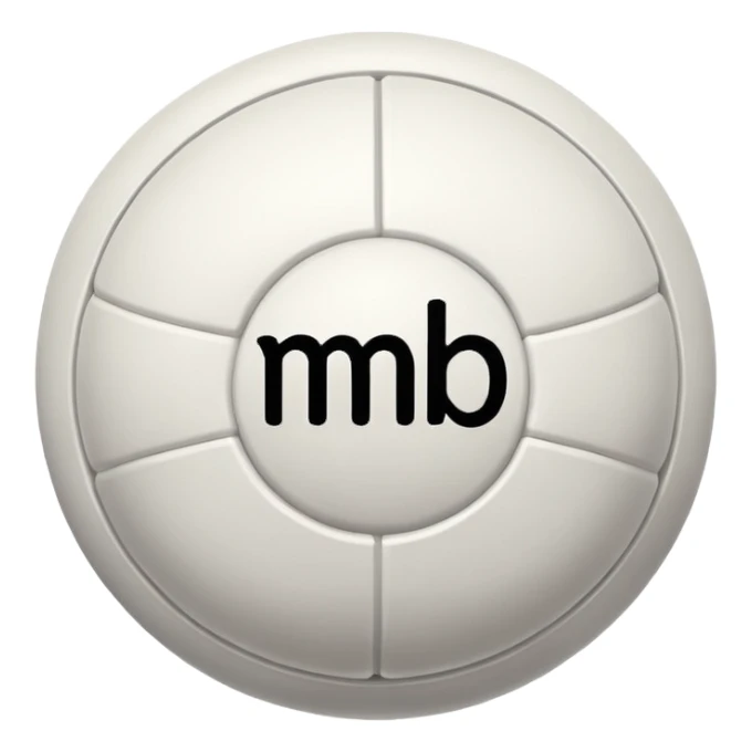 Pull-ball with MB written in the circle in on it sticker