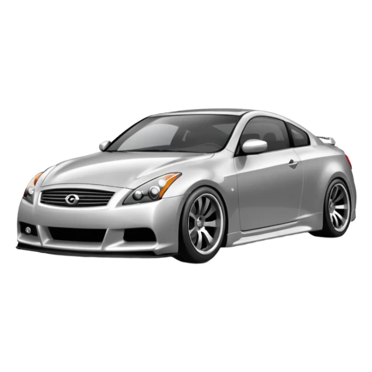 G37 coupe car lowered with mags sticker