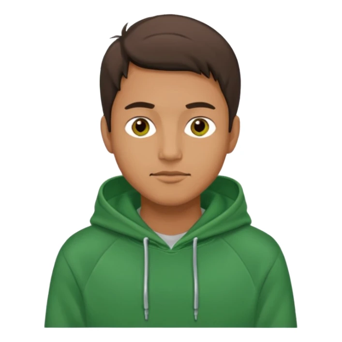 Man — green hoodie sticker