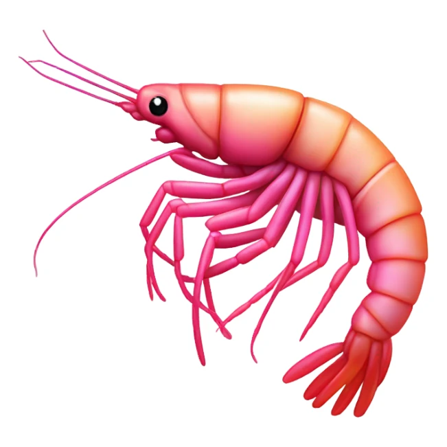 Hot pink girly shrimp sticker