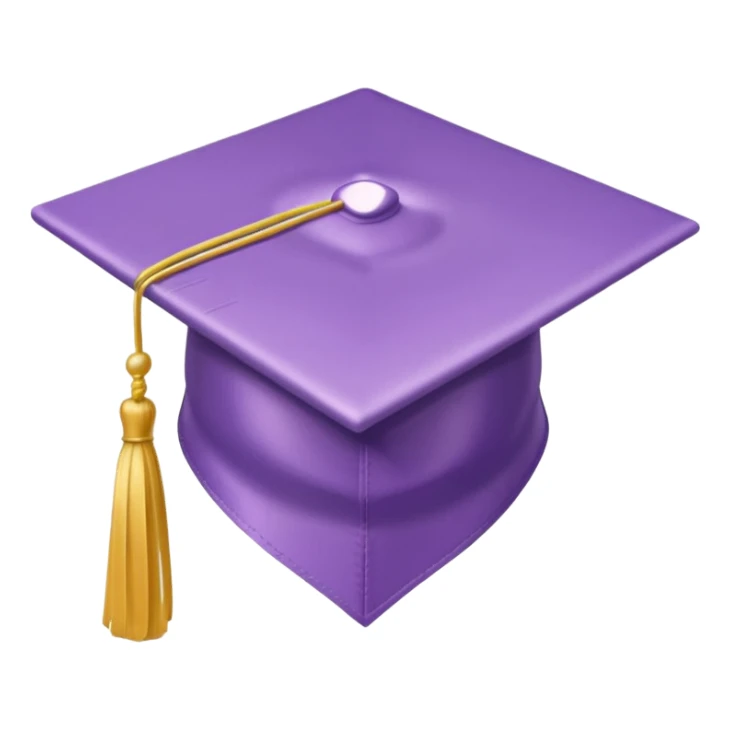 lilac graduation cap sticker
