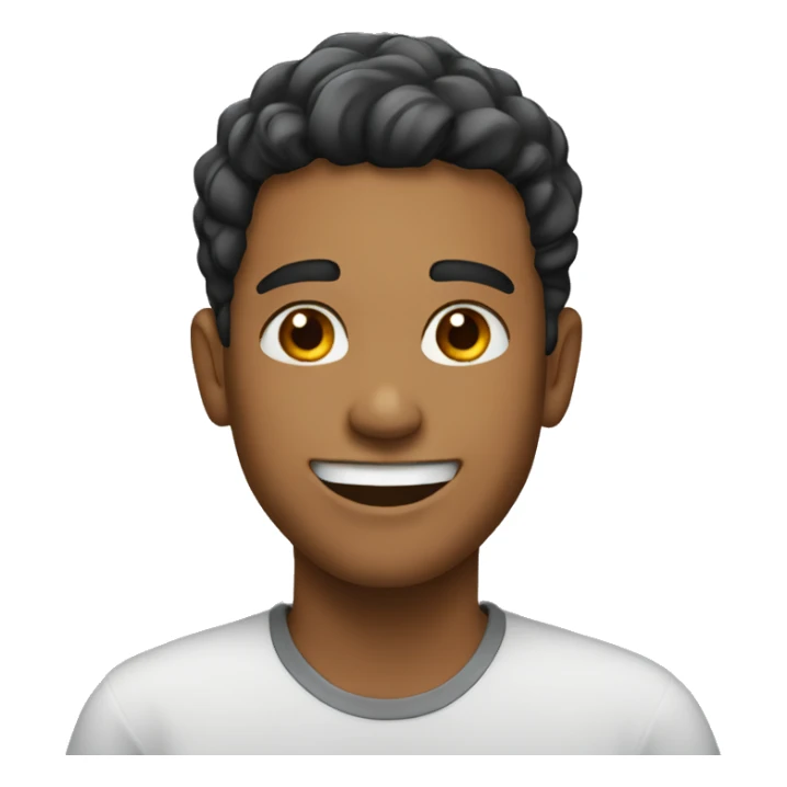 young man smile sticker