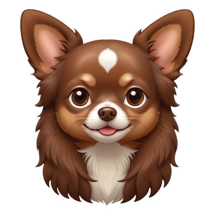 Chocolate chihuahua longhair  sticker