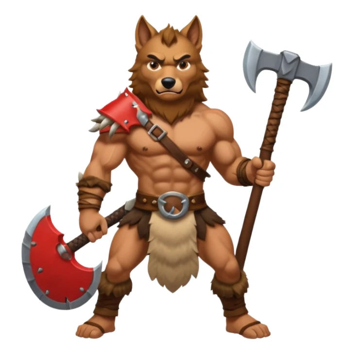 barbarian wolf rider sticker