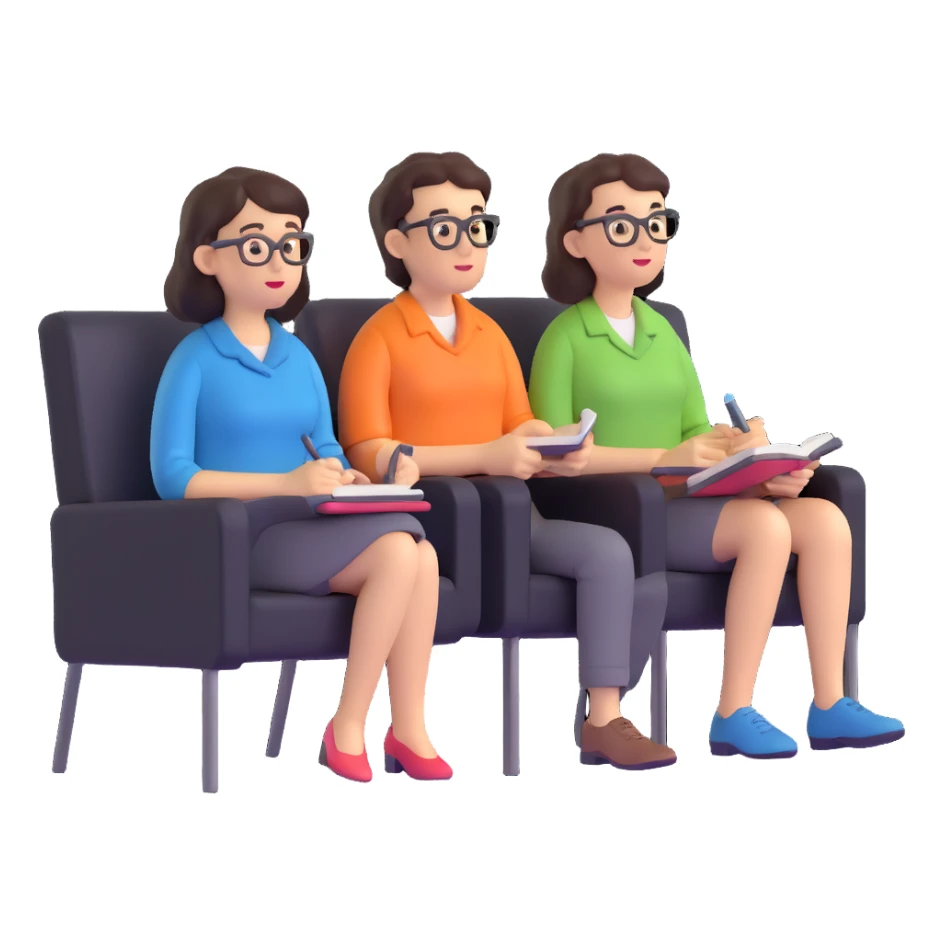 HOMEM E MULHER ASSISTINDO PALESTRA sticker