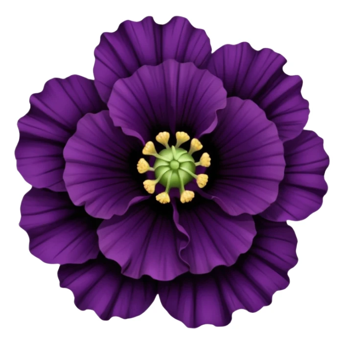 black hollyhock flower sticker