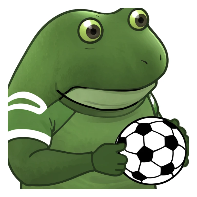 bufo in a football suit sticker