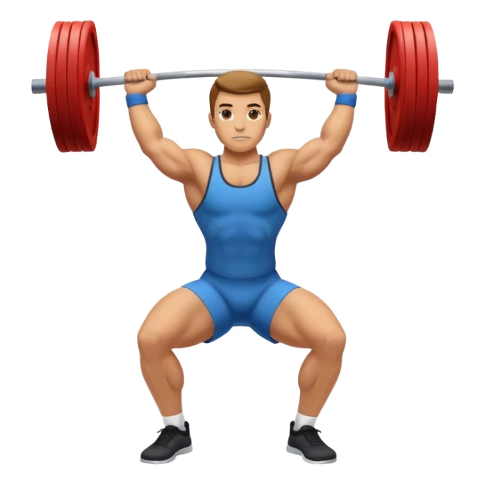 clean and jerk exercise sticker