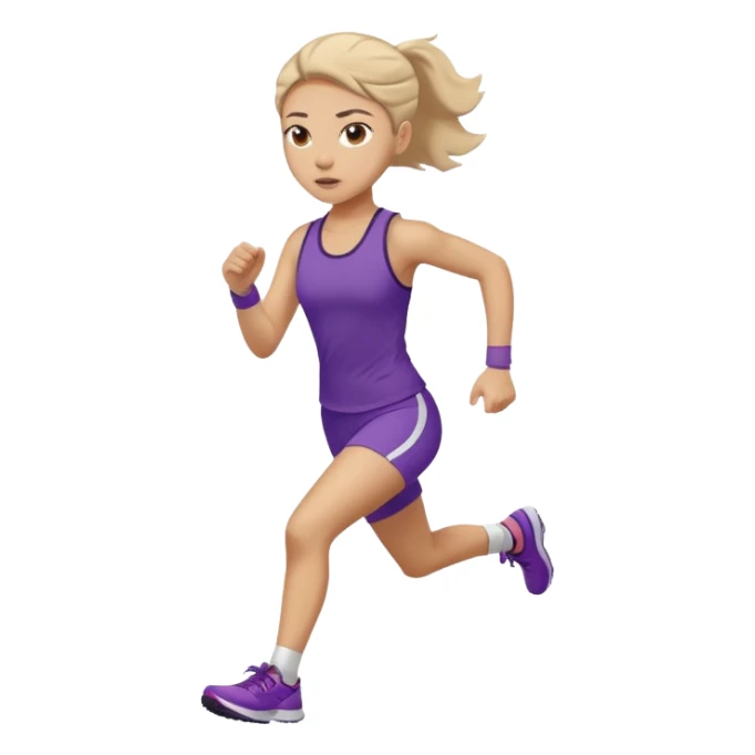 Girl running and working out sticker