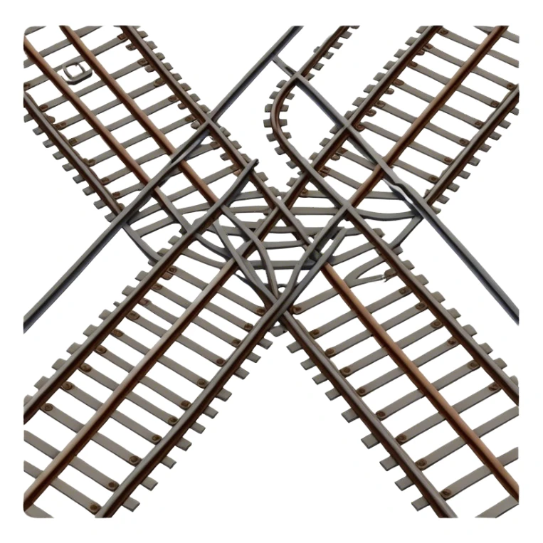 Train Tracks top view  sticker