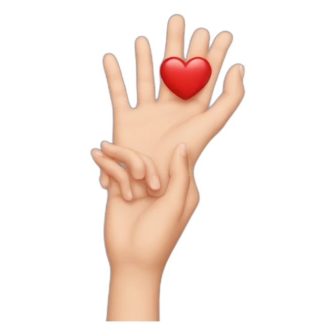 hands heart sign sticker