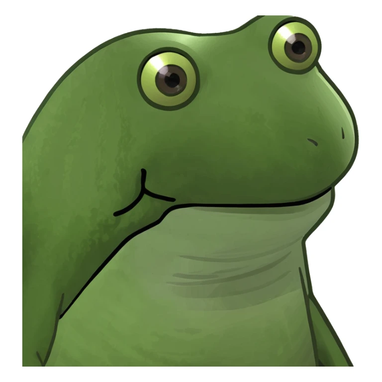 bufo frog with a beach background and ocean waves sticker