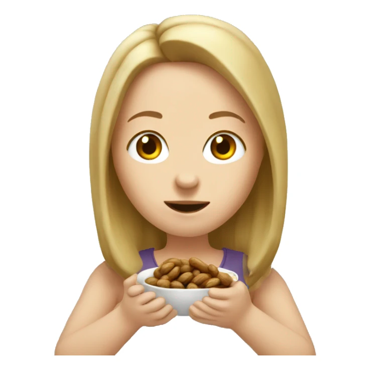 White Girl eating boiled peanuts  sticker