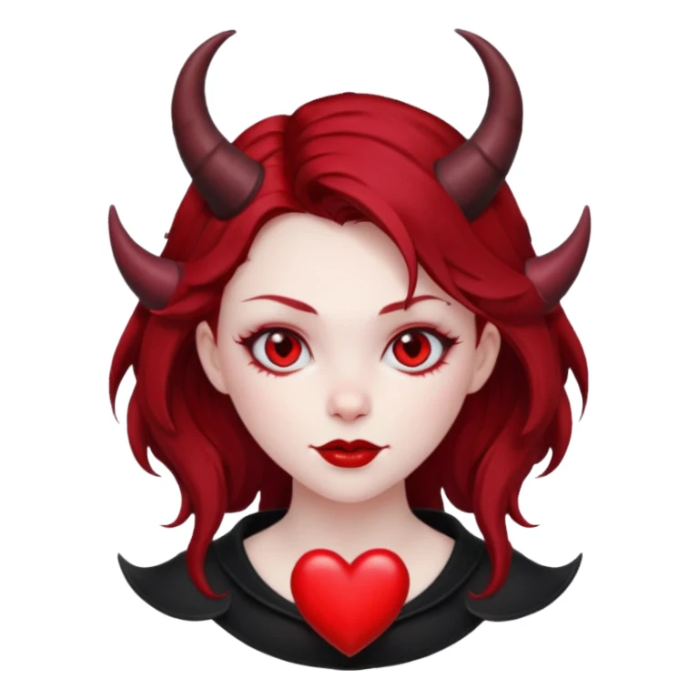 Devil girl is heart  sticker