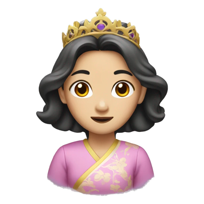 Asian, female princess sticker