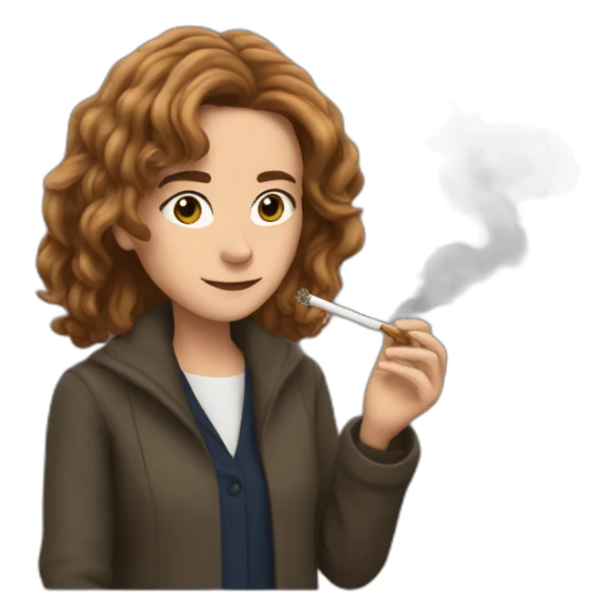 Hermione smoking herbs sticker